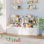 Organizador de almacenamiento de juguetes para niños, estantería y almacenamiento de juguetes para niños, organizador de juguetes de estantería para niños pequeños para habitaciones de niños, sala de juegos, dormitorio, guardería