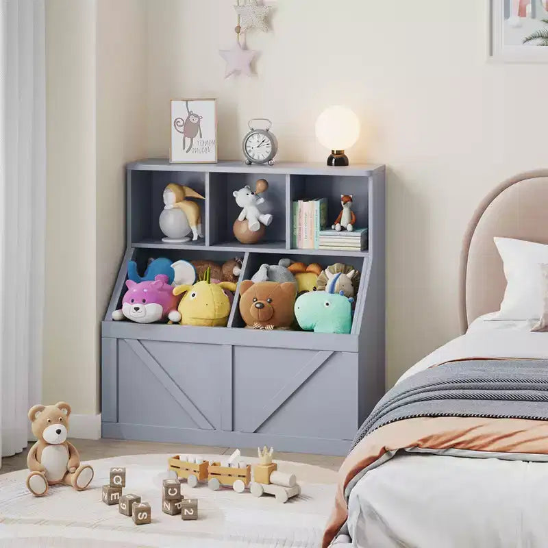 Organizador de almacenamiento de juguetes para niños, estantería y almacenamiento de juguetes para niños, organizador de juguetes de estantería para niños pequeños para habitaciones de niños, sala de juegos, dormitorio, guardería