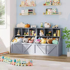 Organizador de almacenamiento de juguetes para niños, estantería y almacenamiento de juguetes para niños, organizador de juguetes de estantería para niños pequeños para habitaciones de niños, sala de juegos, dormitorio, guardería