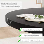 Mesa de comedor redonda COZONY de 47 pulgadas para 4 personas, mesa de cocina con pedestal de madera, base resistente y tapa de 4 secciones, mesa de comedor estilo rústico para salón