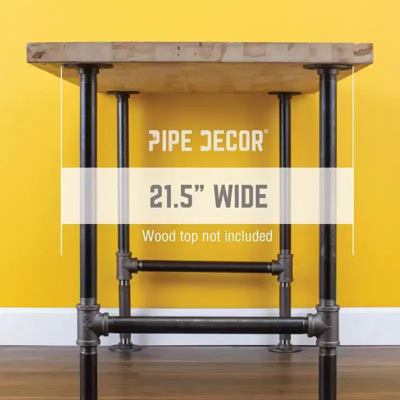 Patas de tubería con brida redonda en H de alta resistencia de Pipe Decor de 1 pulg., para restaurar tableros de mesa de comedor de madera