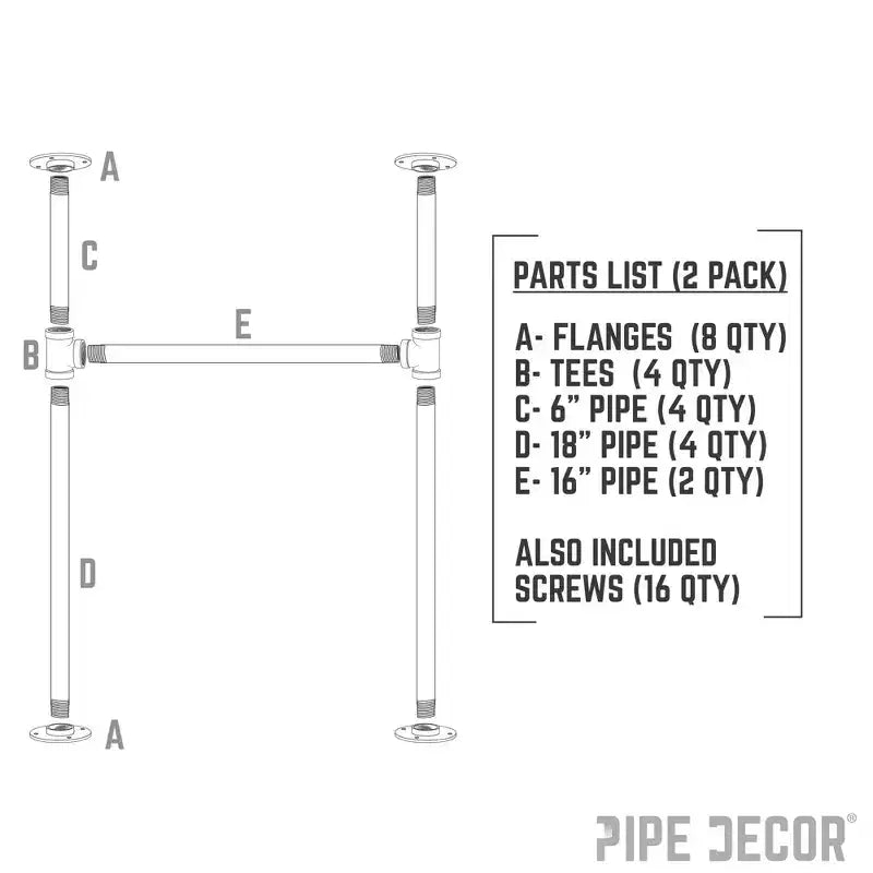 Patas de tubería con brida redonda en H de alta resistencia de Pipe Decor de 1 pulg., para restaurar tableros de mesa de comedor de madera