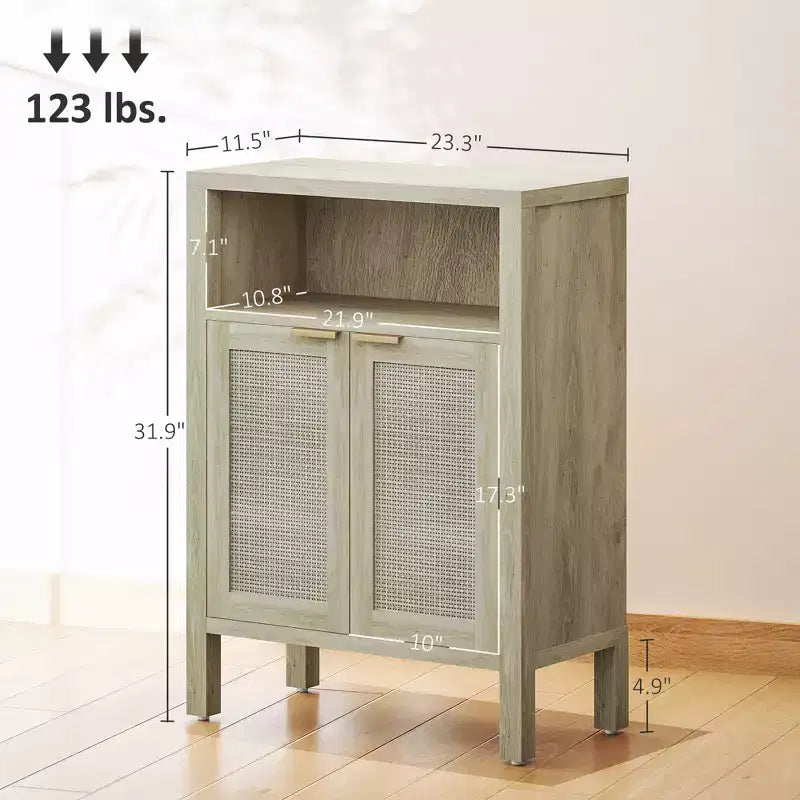 Aparador buffet con almacenaje, armario moderno auxiliar con estante ajustable, mueble bar
