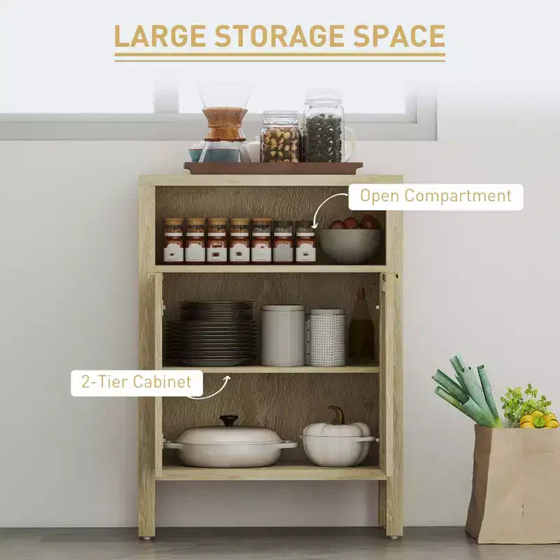 Aparador buffet con almacenaje, armario moderno auxiliar con estante ajustable, mueble bar