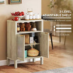 Aparador buffet con almacenaje, armario moderno auxiliar con estante ajustable, mueble bar