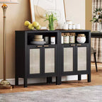 Aparador buffet con almacenaje, armario moderno auxiliar con estante ajustable, mueble bar