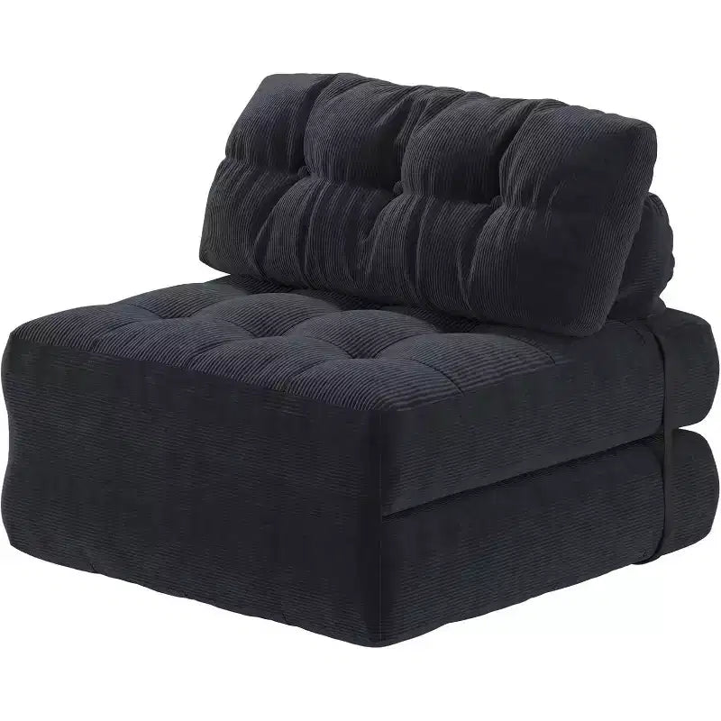 Sofá Cama Plegable, Sofá Cama Futón, Sillón Cama Convertible Futón, Almohada Colchón Plegable con Soporte Lumbar, Sofá Plegable Portátil, Individual