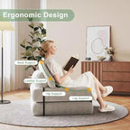 Sofá Cama Plegable, Sofá Cama Futón, Sillón Cama Convertible Futón, Almohada Colchón Plegable con Soporte Lumbar, Sofá Plegable Portátil, Individual