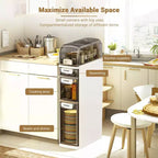 Mueble de almacenamiento de baño estrecho de 4 niveles, gabinete de baño angosto con cajones y caja de pañuelos, caja de almacenamiento delgada de plástico impermeable para espacios estrechos en la cocina