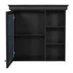 Botiquín rectangular FAMYYT de 76 cm de ancho x 71 cm de alto de MDF con espejo, estante ajustable, bisagras de cierre suave, estantes abiertos