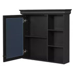 Botiquín rectangular FAMYYT de 76 cm de ancho x 71 cm de alto de MDF con espejo, estante ajustable, bisagras de cierre suave, estantes abiertos