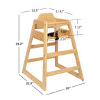 Sillas de comedor Whisen, silla elevadora para bebés, trona para bebés, doble madera maciza, fácil de limpiar