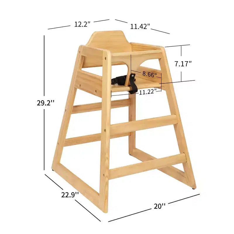 Sillas de comedor Whisen, silla elevadora para bebés, trona para bebés, doble madera maciza, fácil de limpiar