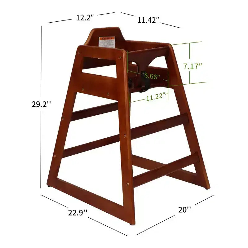 Sillas de comedor Whisen, silla elevadora para bebés, trona para bebés, doble madera maciza, fácil de limpiar