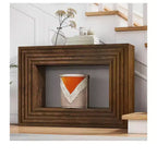Mesa de centro Farmhouse de 47.2 pulgadas con almacenamiento abierto para recibidor, sofá, dormitorio, decoración del hogar, nogal