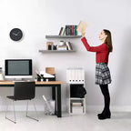 Juego de 3 estantes flotantes rectangulares Sorbus (24x9) con soportes invisibles - para dormitorio, decoración de cocina, estantes de baño