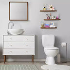 Juego de 3 estantes flotantes rectangulares Sorbus (24x9) con soportes invisibles - para dormitorio, decoración de cocina, estantes de baño
