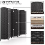 Separadores de ambientes Sorbus extra anchos de doble bisagra y 6 paneles - Biombos plegables de diseño de malla tejida a mano, divisor de pared para separación de ambientes