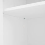 Armario de almacenamiento de baño independiente con cajón, estantes ajustables, puertas con bisagras amortiguadas, acabado pintado duradero, blanco - ModernLuxe