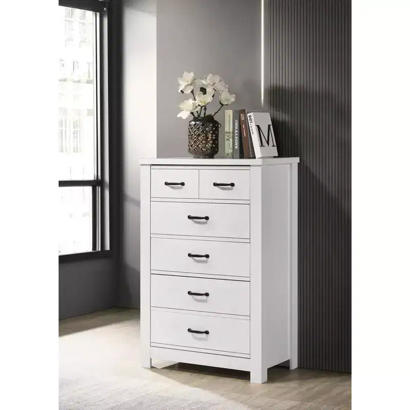 Cassini 31 White 5-Drawer Chest