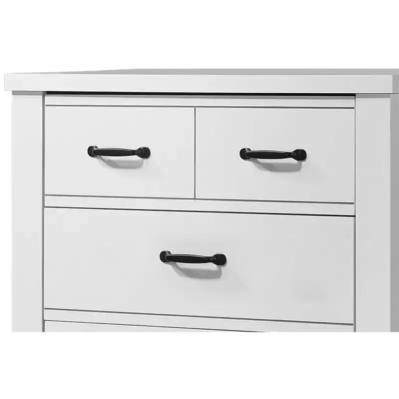 Cómoda Cassini 31 blanca de 5 cajones