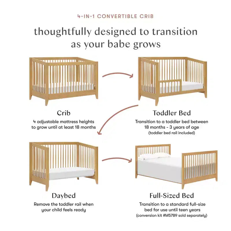 Cuna convertible 4 en 1 Babyletto Sprout con kit de conversión a cama infantil