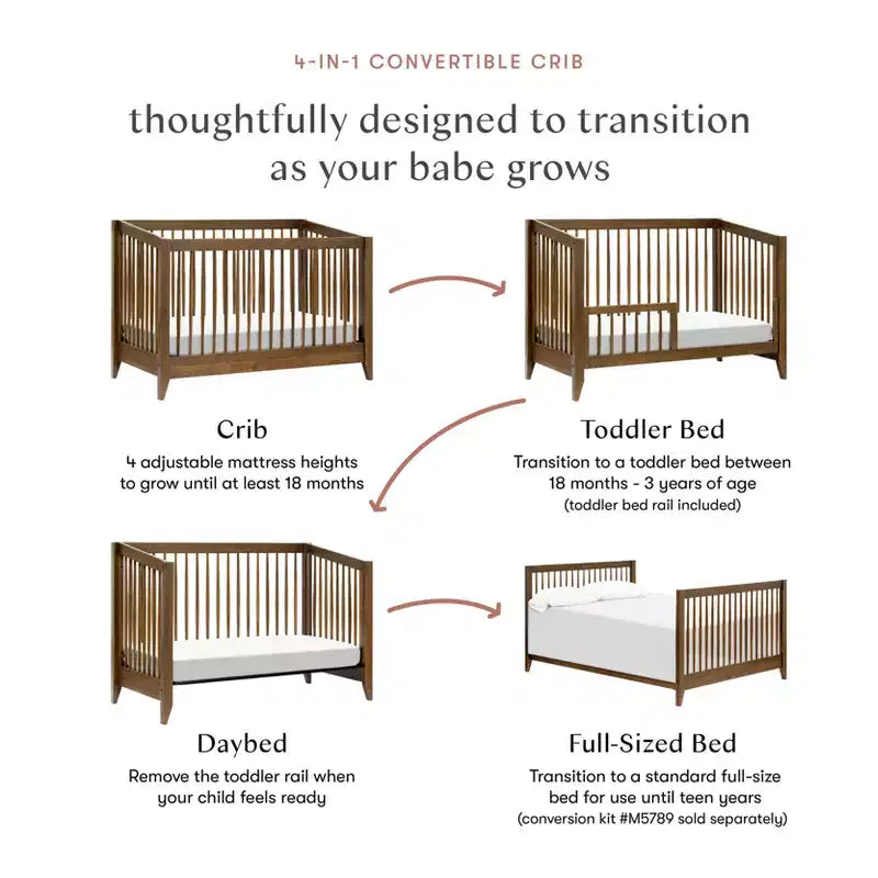 Cuna convertible 4 en 1 Babyletto Sprout con kit de conversión a cama infantil