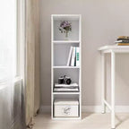 Homez Estantería Etagere Alta de Madera de 41.93 pulgadas con 4 estantes ajustables