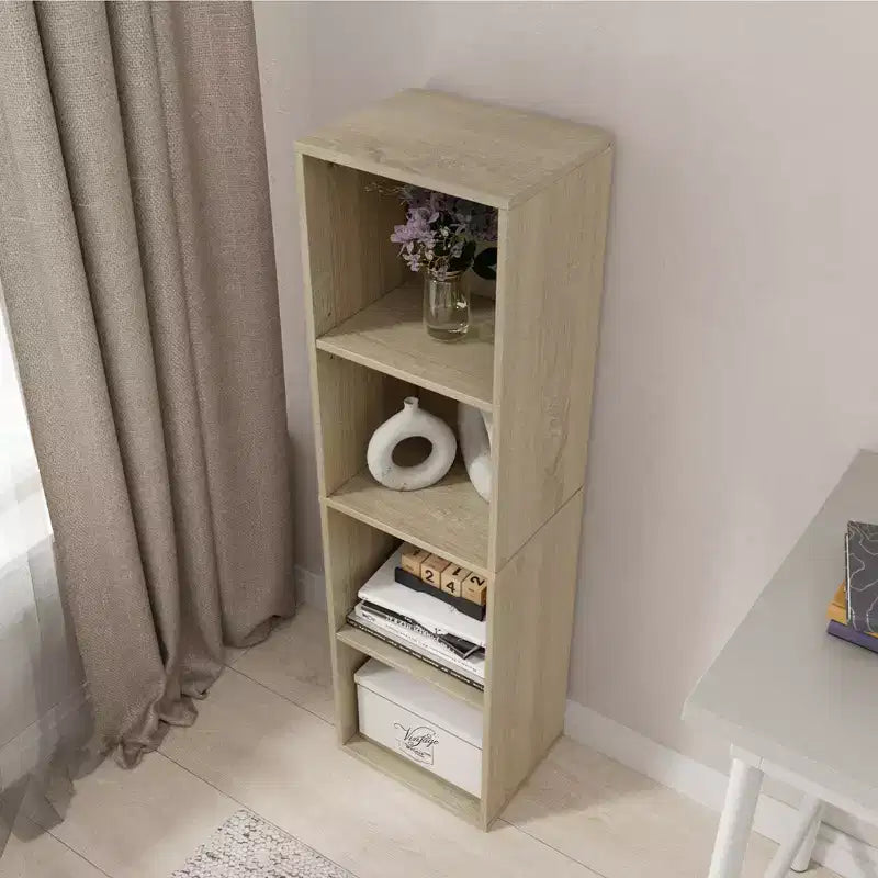 Homez Estantería Etagere Alta de Madera de 41.93 pulgadas con 4 estantes ajustables