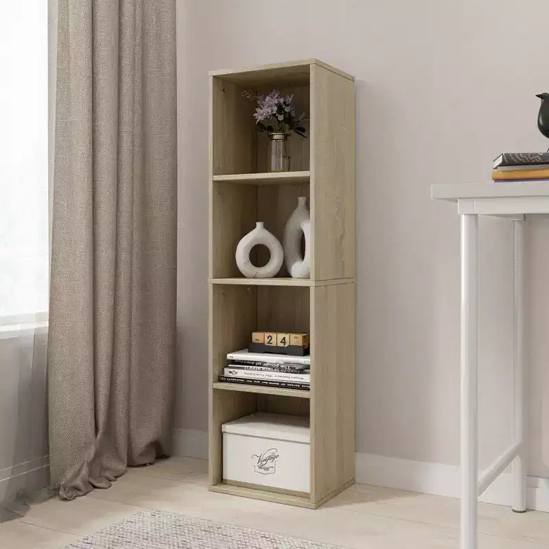 Homez Estantería Etagere Alta de Madera de 41.93 pulgadas con 4 estantes ajustables