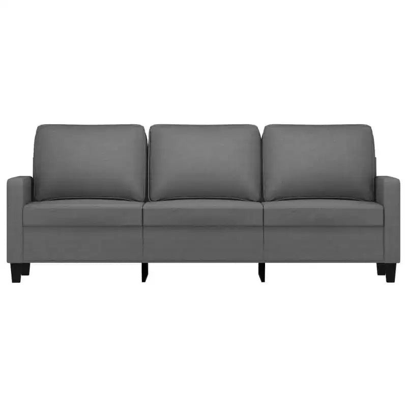 Sofá de 3 plazas gris oscuro 100 % poliéster, metal, textilene, espuma