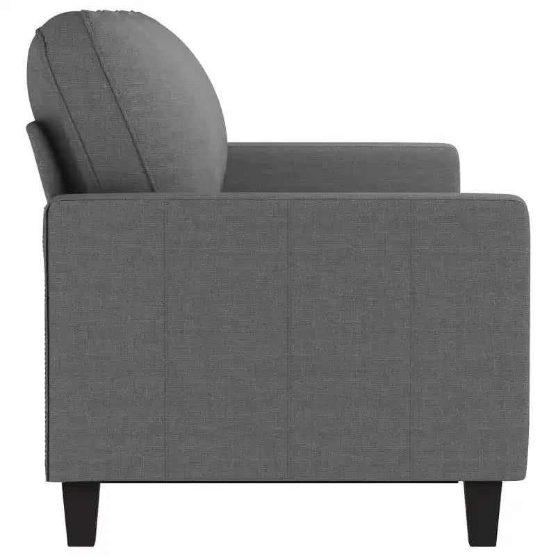 Sofá de 3 plazas gris oscuro 100 % poliéster, metal, textilene, espuma
