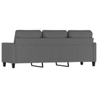 Sofá de 3 plazas gris oscuro 100 % poliéster, metal, textilene, espuma