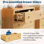Cómoda de 3/5 Cajones GustoWave para Dormitorio, Cómoda Alta de 77 cm con Cajones Grandes, Cajonera de Almacenamiento de Madera para Sala de Estar, Pasillo