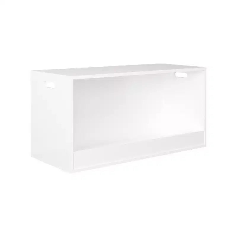 Caja de almacenamiento de juguetes abierta Whisen para niños, cubo organizador de madera, gran espacio de almacenamiento - Blanco