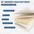 Cama plegable Coolmee con colchón, cama plegable portátil con ruedas y bolsillo lateral de almacenamiento para oficina, dormitorio, ahorro de espacio, fácil almacenamiento