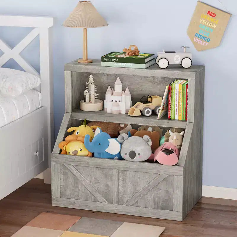 Estantería Infantil, Armario Organizador con Dispositivo Antivuelco, Caja Organizadora Impermeable para Niños Pequeños para Guardería, Sala de Juegos, Dormitorio, Pasillo