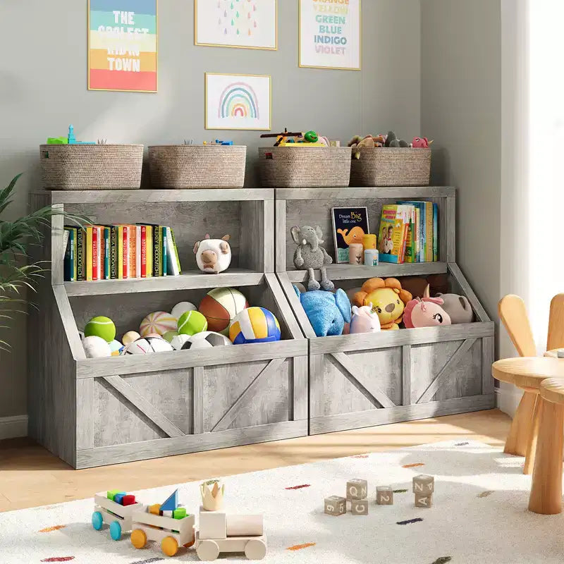 Estantería Infantil, Armario Organizador con Dispositivo Antivuelco, Caja Organizadora Impermeable para Niños Pequeños para Guardería, Sala de Juegos, Dormitorio, Pasillo