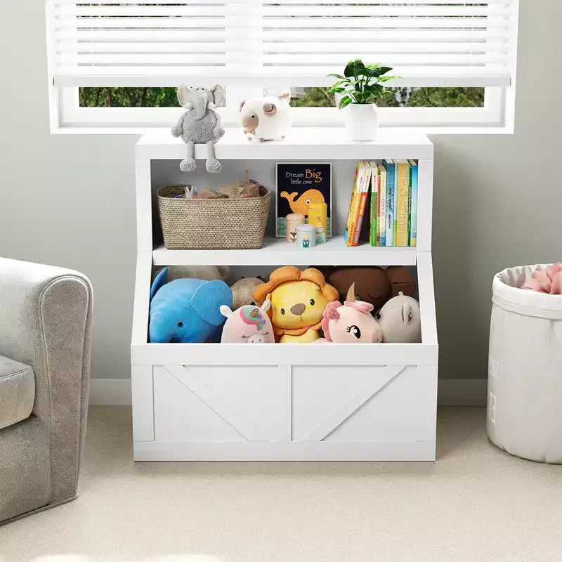 Estantería Infantil, Armario Organizador con Dispositivo Antivuelco, Caja Organizadora Impermeable para Niños Pequeños para Guardería, Sala de Juegos, Dormitorio, Pasillo
