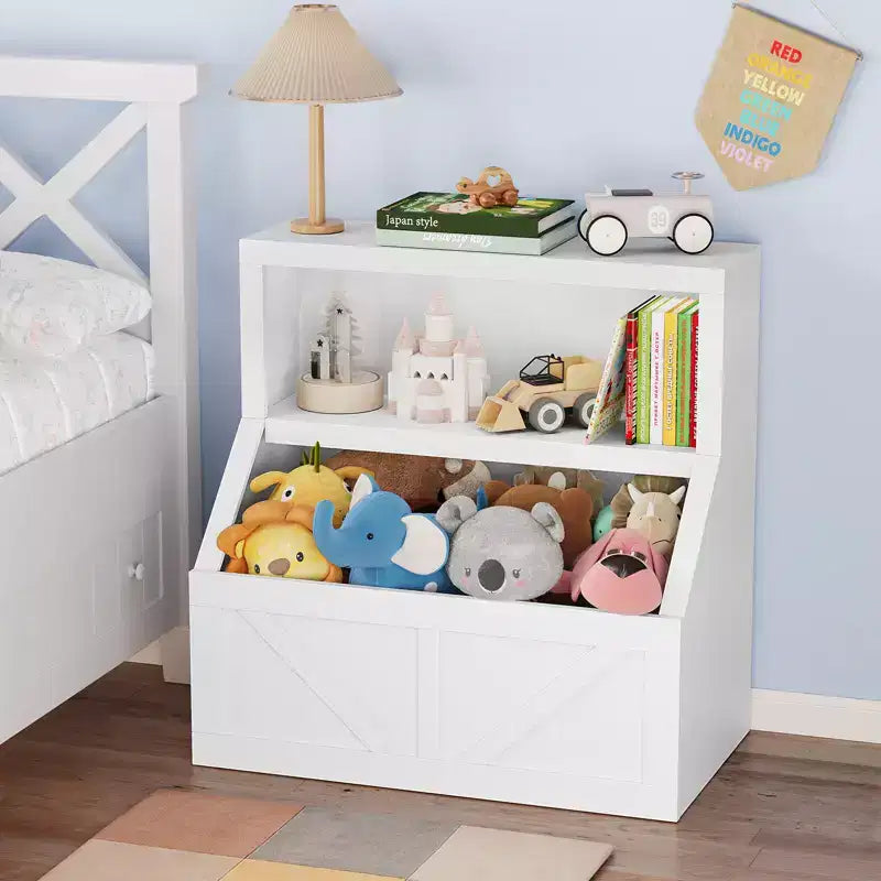Estantería Infantil, Armario Organizador con Dispositivo Antivuelco, Caja Organizadora Impermeable para Niños Pequeños para Guardería, Sala de Juegos, Dormitorio, Pasillo