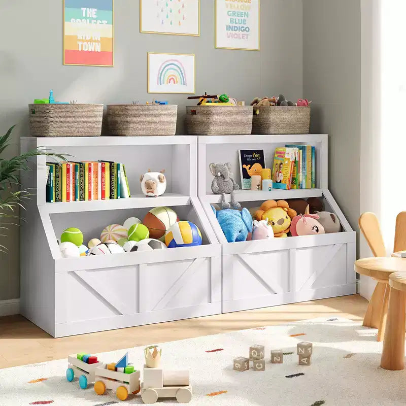 Estantería Infantil, Armario Organizador con Dispositivo Antivuelco, Caja Organizadora Impermeable para Niños Pequeños para Guardería, Sala de Juegos, Dormitorio, Pasillo