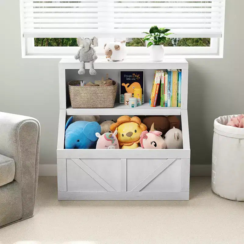 Estantería Infantil, Armario Organizador con Dispositivo Antivuelco, Caja Organizadora Impermeable para Niños Pequeños para Guardería, Sala de Juegos, Dormitorio, Pasillo