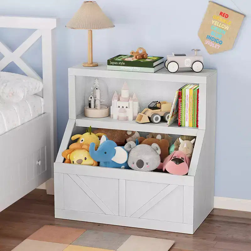 Estantería Infantil, Armario Organizador con Dispositivo Antivuelco, Caja Organizadora Impermeable para Niños Pequeños para Guardería, Sala de Juegos, Dormitorio, Pasillo