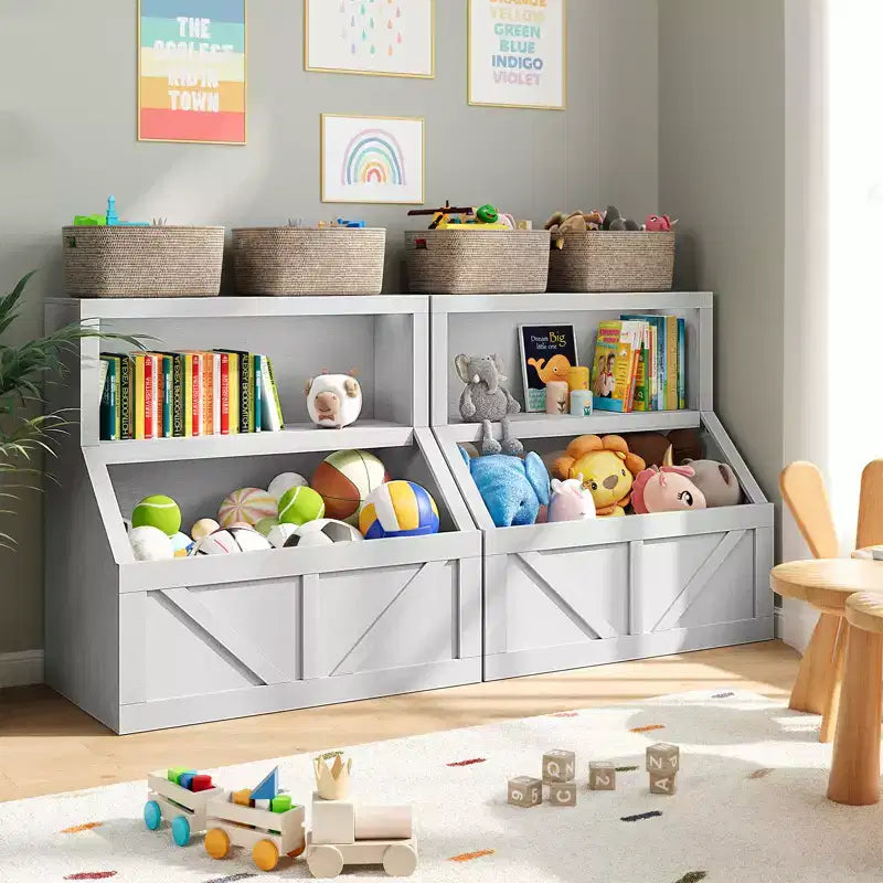 Estantería Infantil, Armario Organizador con Dispositivo Antivuelco, Caja Organizadora Impermeable para Niños Pequeños para Guardería, Sala de Juegos, Dormitorio, Pasillo
