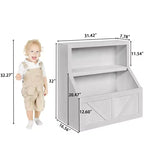 Estantería Infantil, Armario Organizador con Dispositivo Antivuelco, Caja Organizadora Impermeable para Niños Pequeños para Guardería, Sala de Juegos, Dormitorio, Pasillo