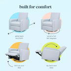 Sillón reclinable y mecedora giratoria Penny de daVinci