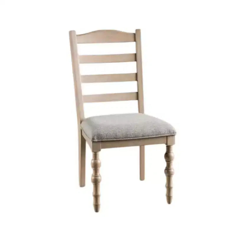 Juego de 2 sillas de comedor Royal Hampton, patas torneadas, madera maciza de color marrón claro