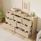 Cómoda, aparador de madera duradero con cajones y encimera espaciosa, muebles de dormitorio de estilo escandinavo, para sala de estar, pasillo