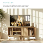 Mesa auxiliar de almacenamiento apilable Home Zone Living con puerta y estantes personalizables