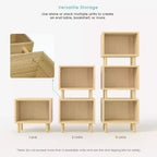 Mesa auxiliar de almacenamiento apilable Home Zone Living con puerta y estantes personalizables